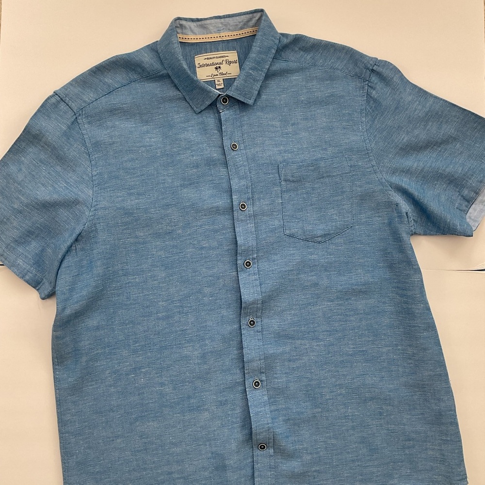 International Report Shirt Linen Blend Size XL